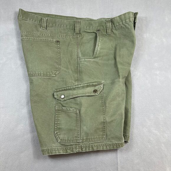 CRAFTSMAN Shorts Men's 42 Work Cargo Pockets Heavy Duty Rugged Canvas Green - Picture 6 of 11